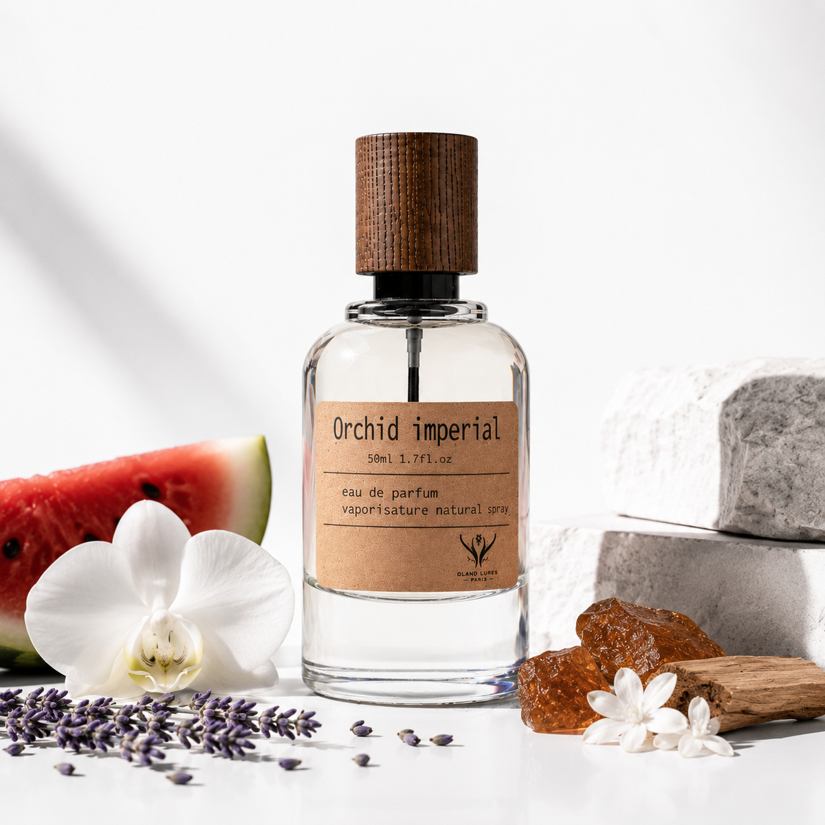 Orchid Imperial perfume by Gland Lures featuring watermelon, lavender, bergamot, lotus, jasmine, sandalwood, amber and musk